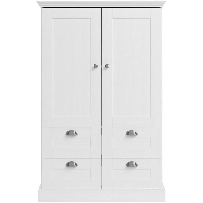 Dorel Motala Cabinet 2D2x2 Door White view 3