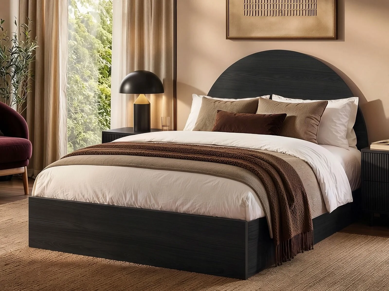 Flair Allison Ottoman Bed with Curved Headboard – view 3