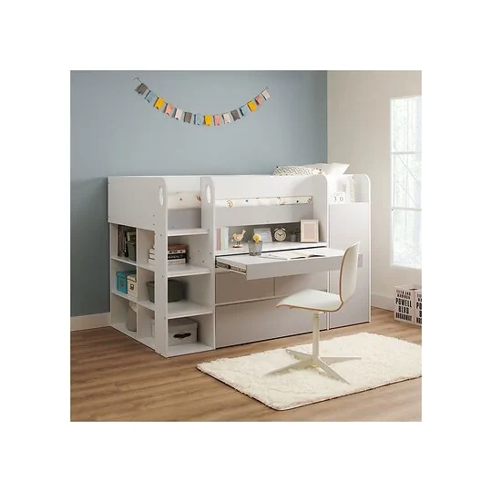 Bailey Kids Cabin Bed with Desk, Wardrobe & Storage