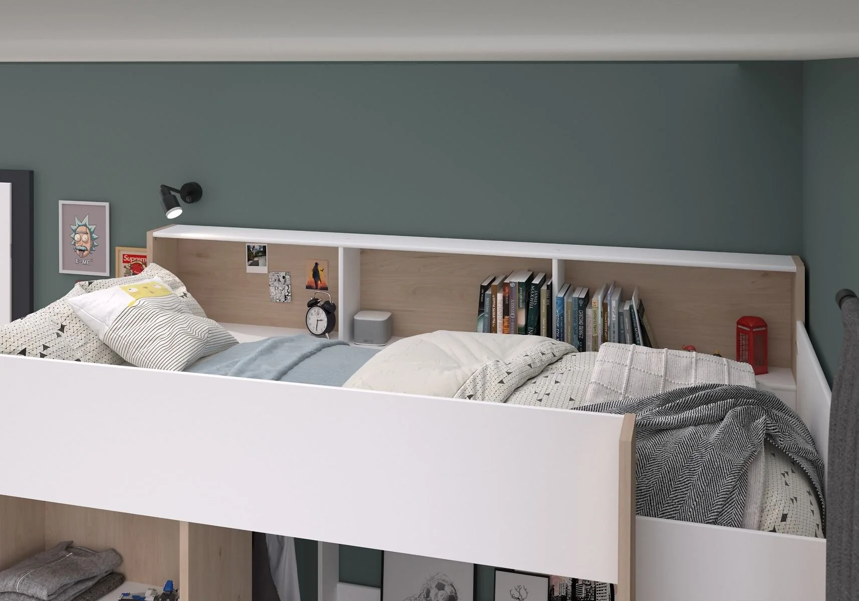 kids high sleeper with built in storage and workspace