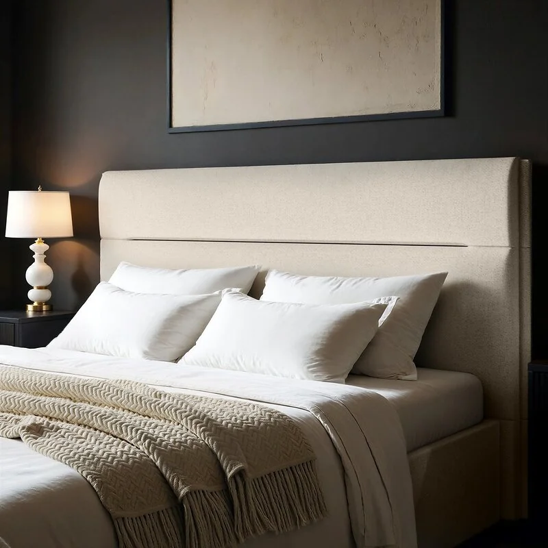 SOLACE+CO Nela Ottoman Bed Woven Fabric Cream image 4