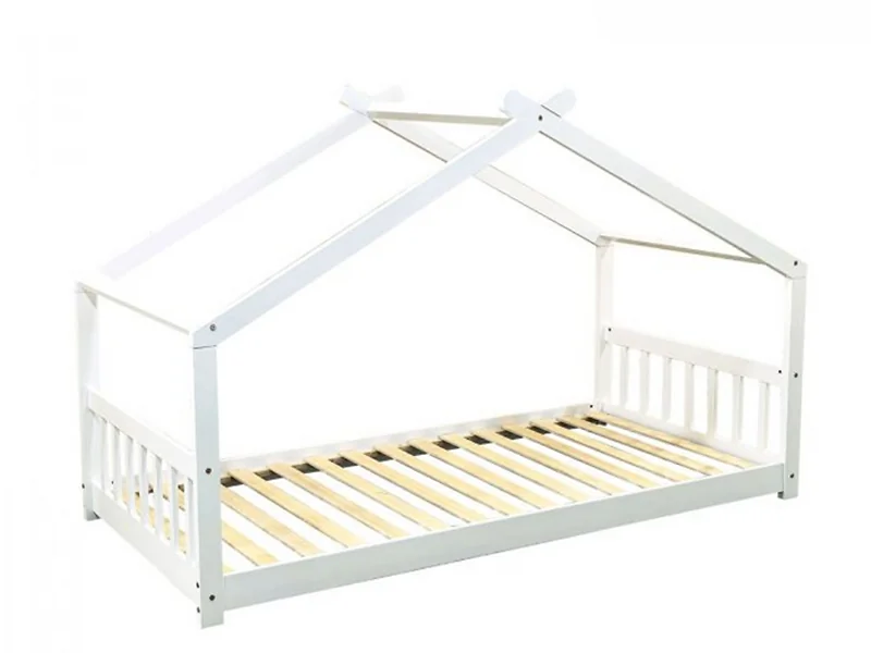 Kidsaw Jinsen Single Cottage House Bed White Solid Pine – view 4