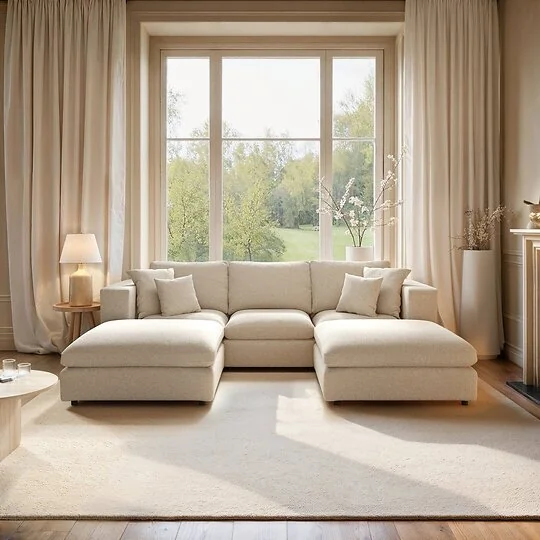 SOLACE+CO Asher U Shape Corner Sofa Bundle
