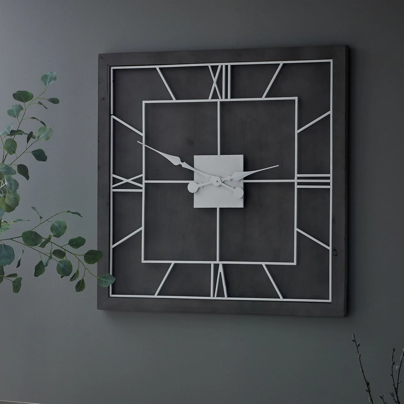 Williston Grey Square Wall Clock image 3