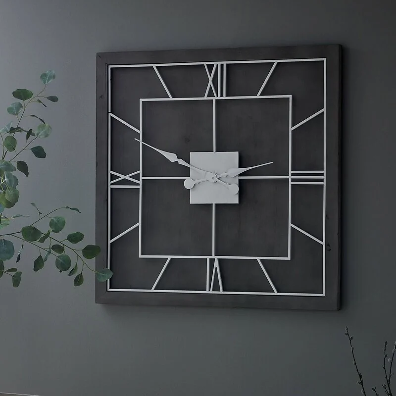 Williston Grey Square Wall Clock image 3