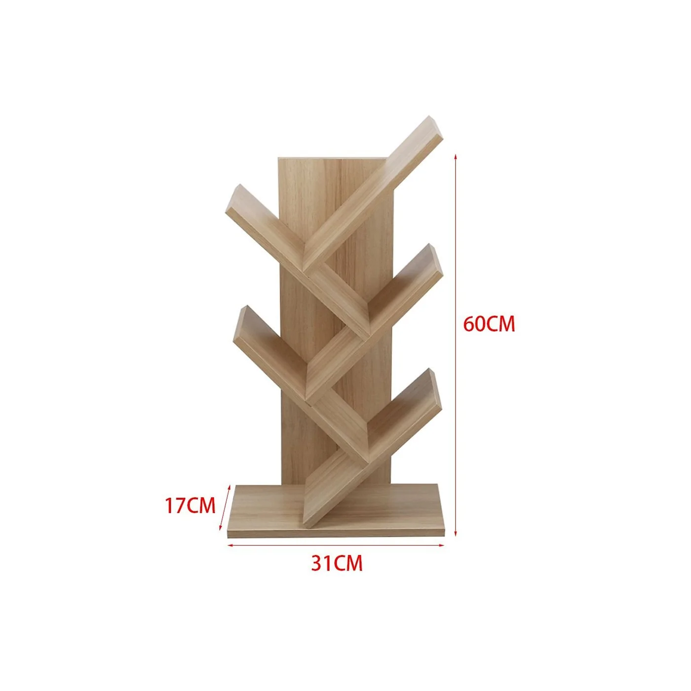 Living & Home Rustic Standing Tree Bookshelf Wood Display Rack SP2425 image 7