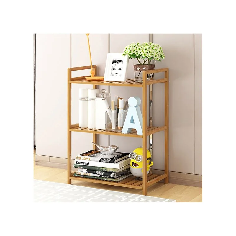 Living & Home Tiered Bamboo Wooden Shelf-3-Tier