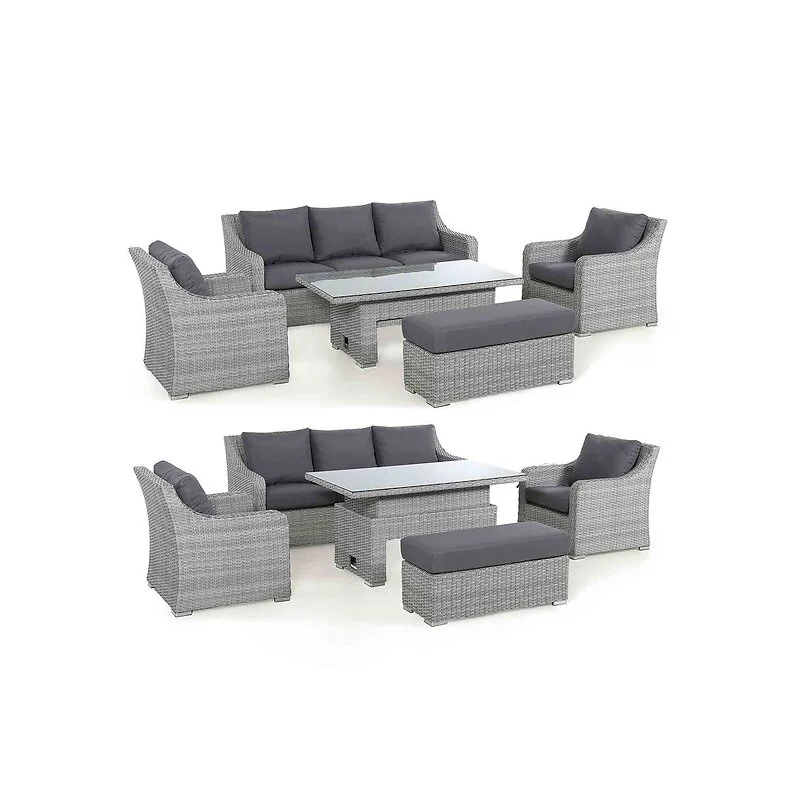 Maze Rattan Ascot 3-Seat Sofa Dining Set with Rising Table image 2