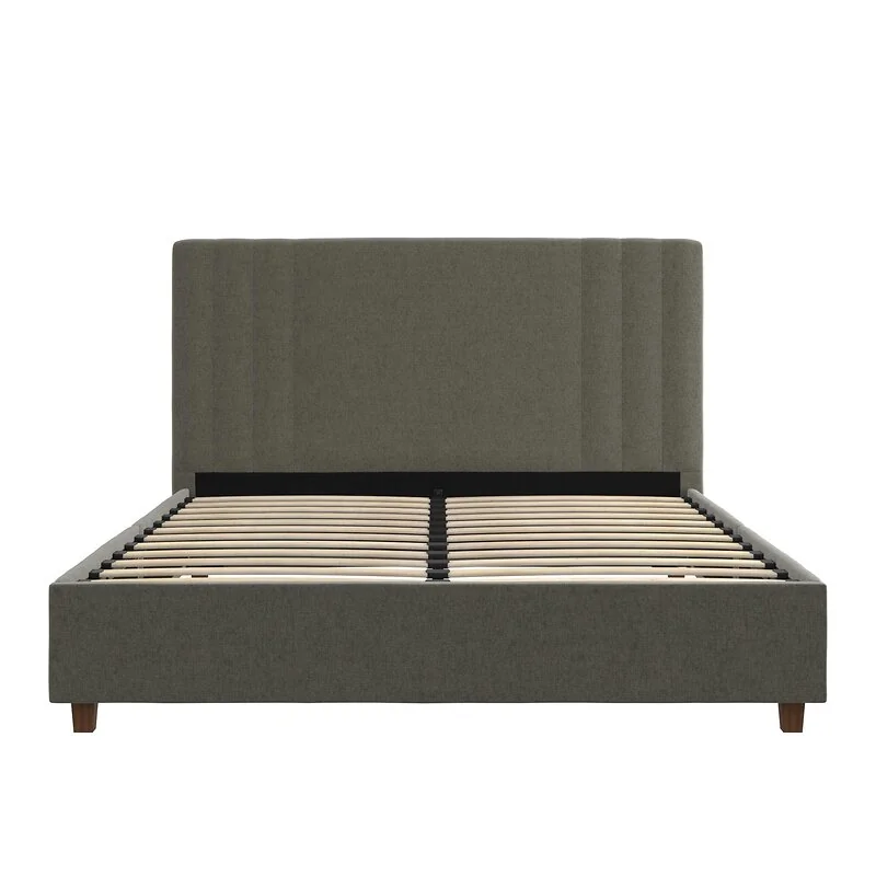 Dorel Charis Upholstered Bed LGrey Linen view 9