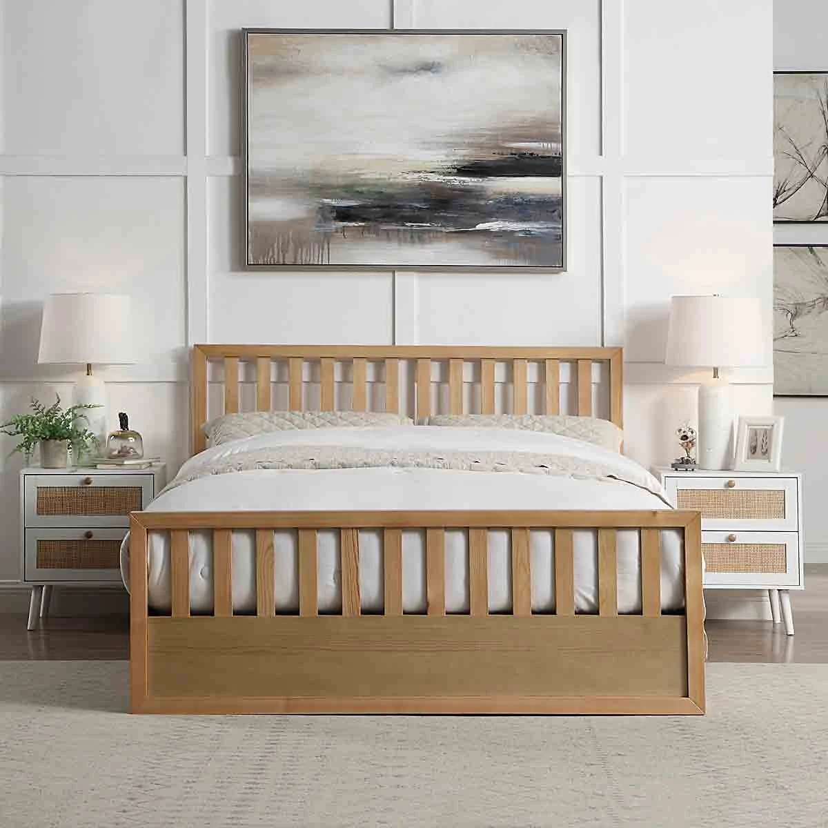 Flintshire Furniture Alyn Oak Wooden Ottoman Bed