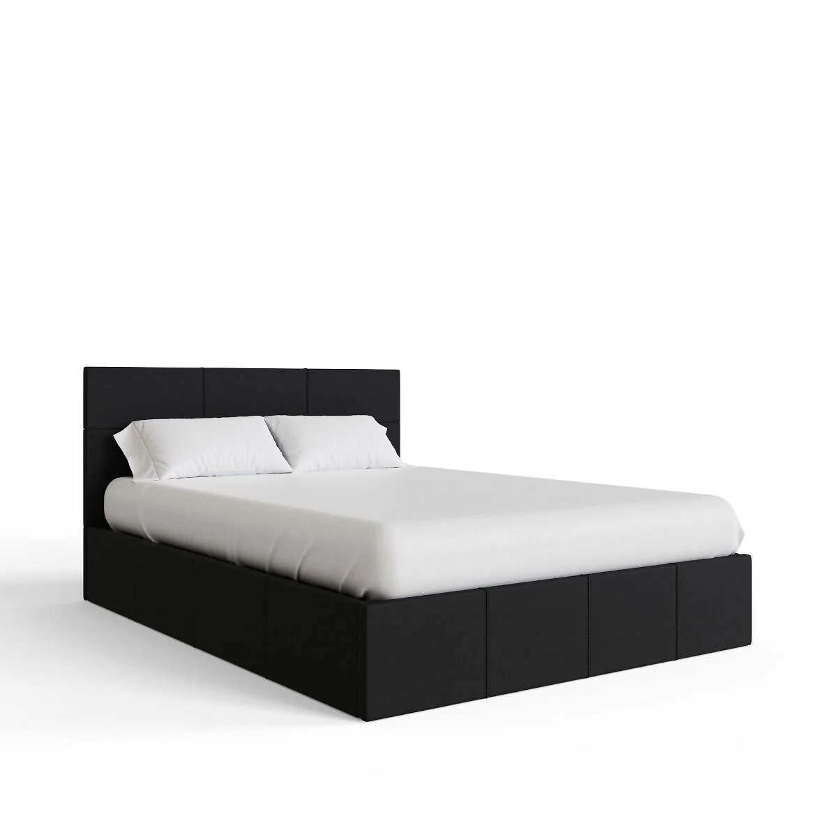 GFW End Lift Ottoman Storage Bed in Grey Fabric with Hydraulic Lift Storage