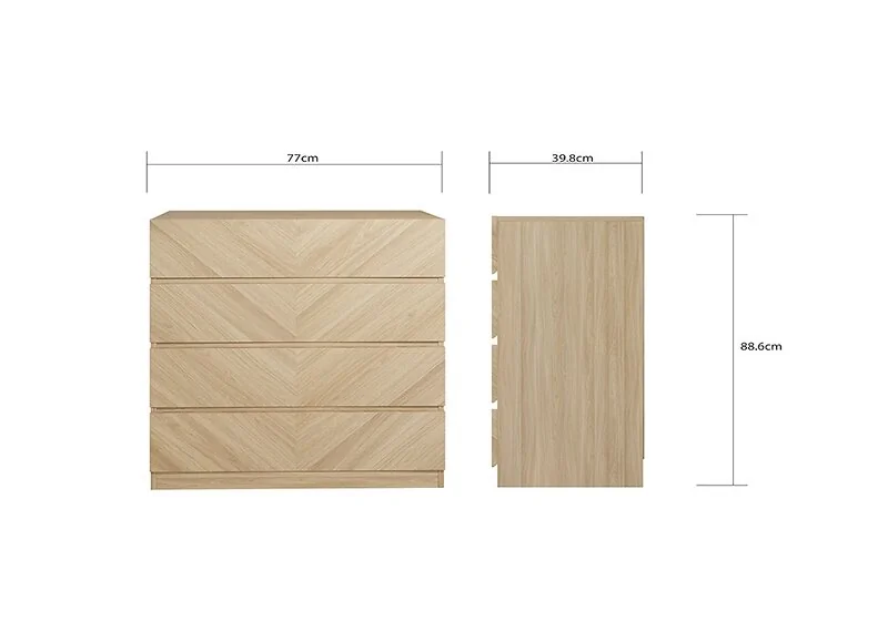 GFW Catania chest of drawers herringbone style