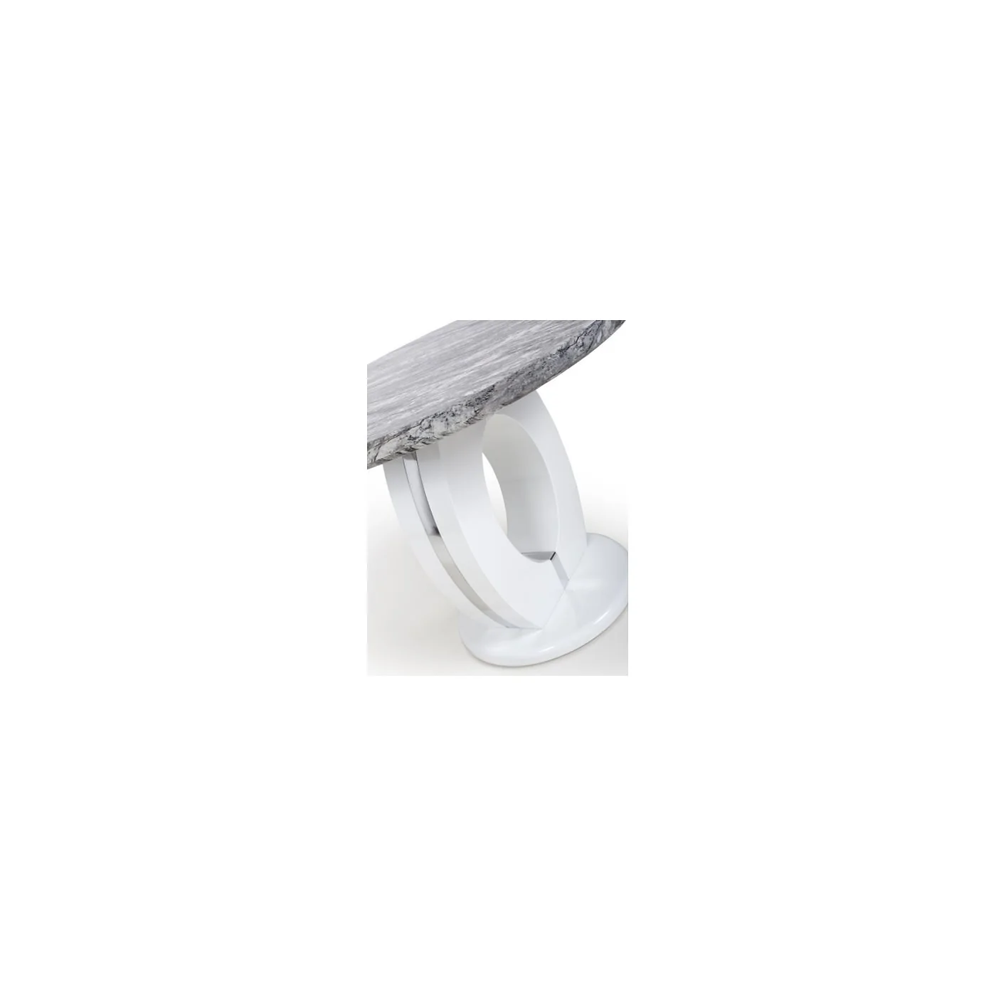 Neptune Round Marble Effect Grey/White Dining Table image 4