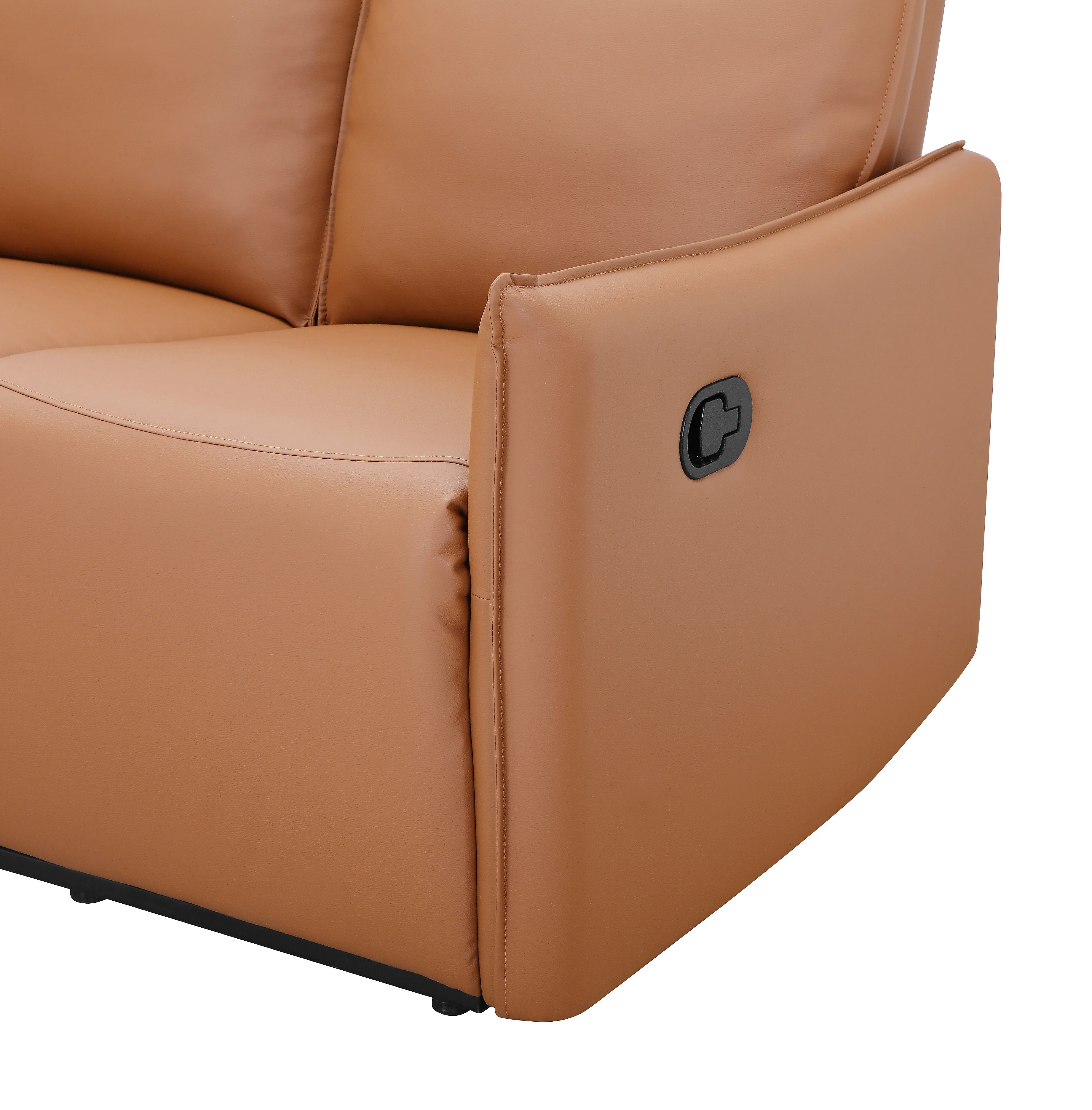 Dorel Lugo 2Seater Sofa with 2 Manel Recliner Cognac PU view 6