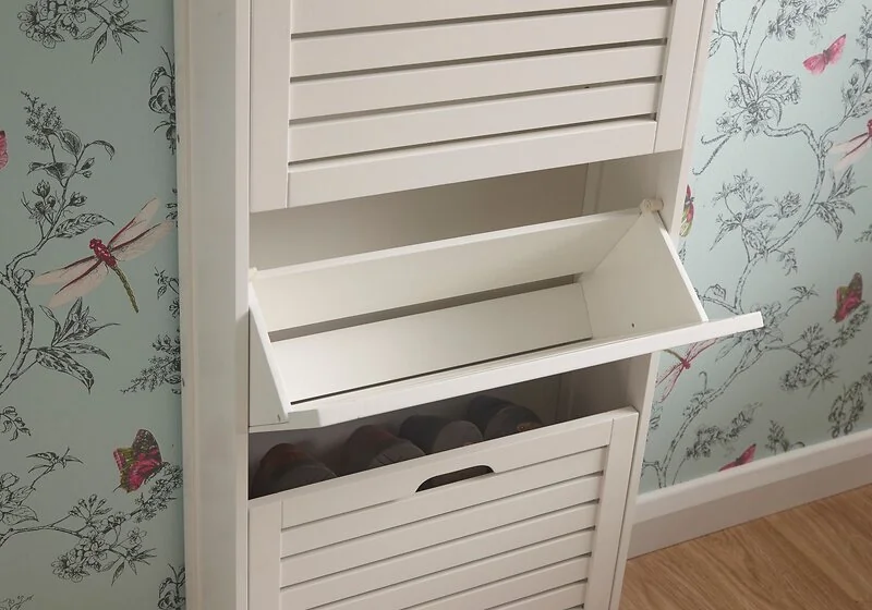 GFW Bergen slim shoe storage cabinet