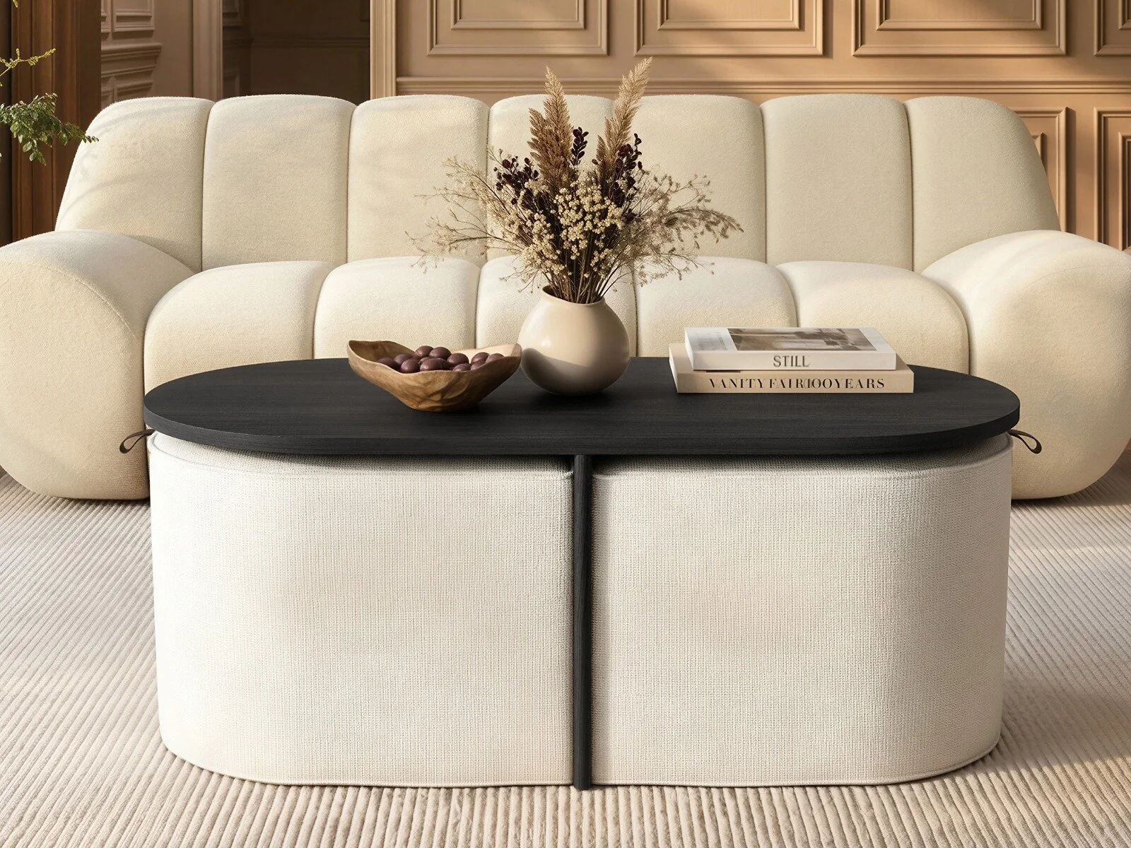 SOLACE+CO Leto Oval Coffee Table & Seating Set – view 4