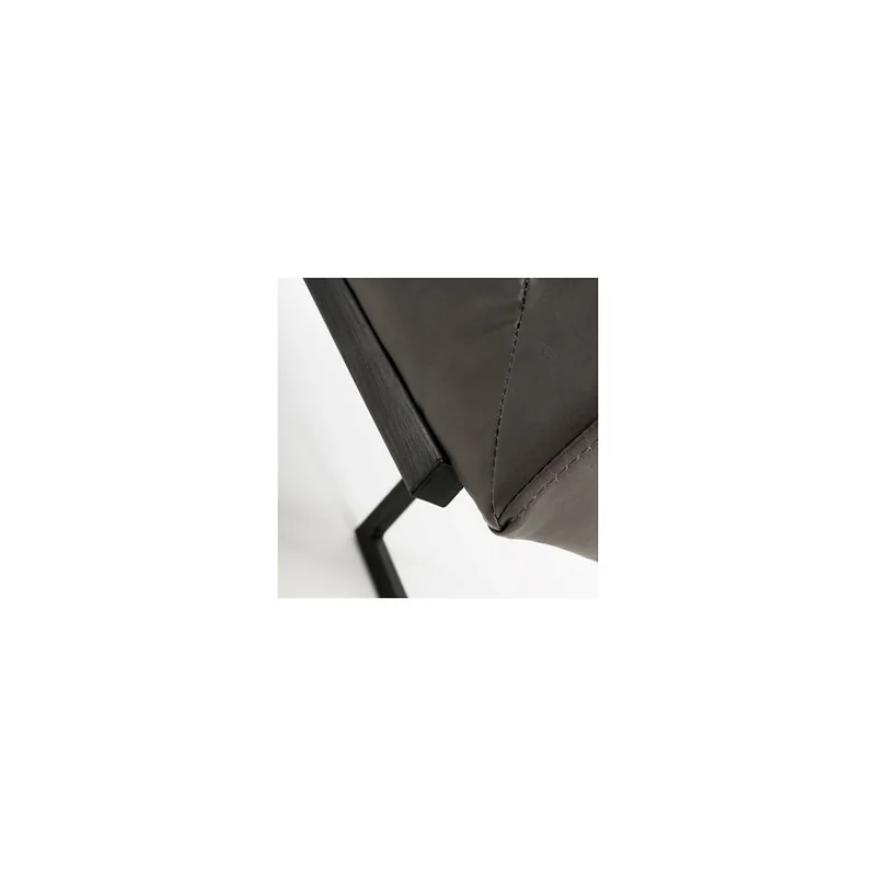 Archer Cantilever Leather Effect Grey Dining Chair (2 Pack) image 13