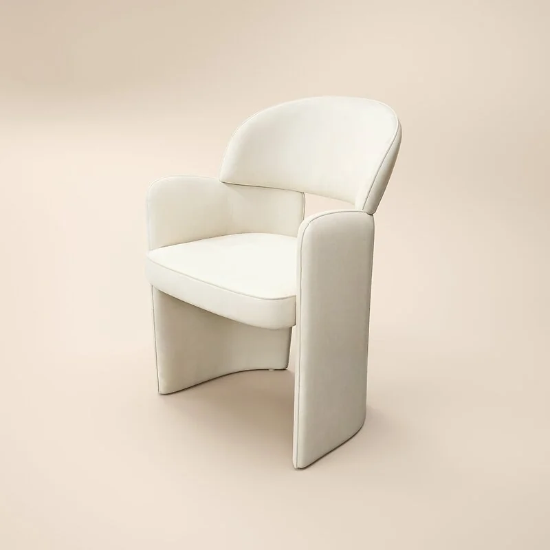 SOLACE+CO Estella Dining Chair Velvet  Beige image 5