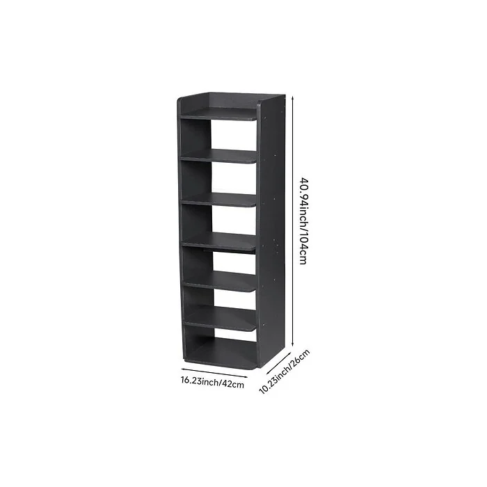 Dimensions diagram: Living & Home 7-Tier Narrow Tall Shoes Rack for Entryway