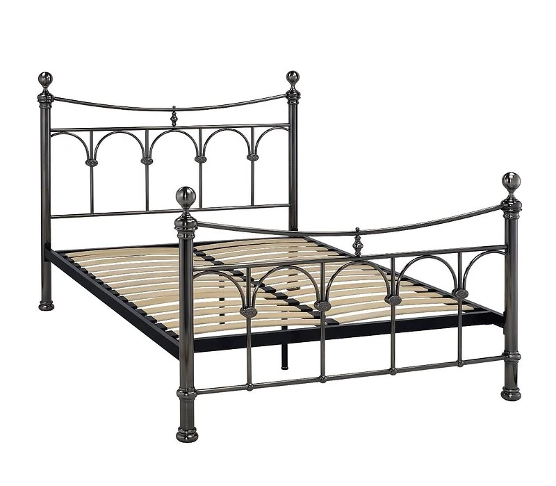 Limelight Gamma Bed Frame In Black Antique Nickel