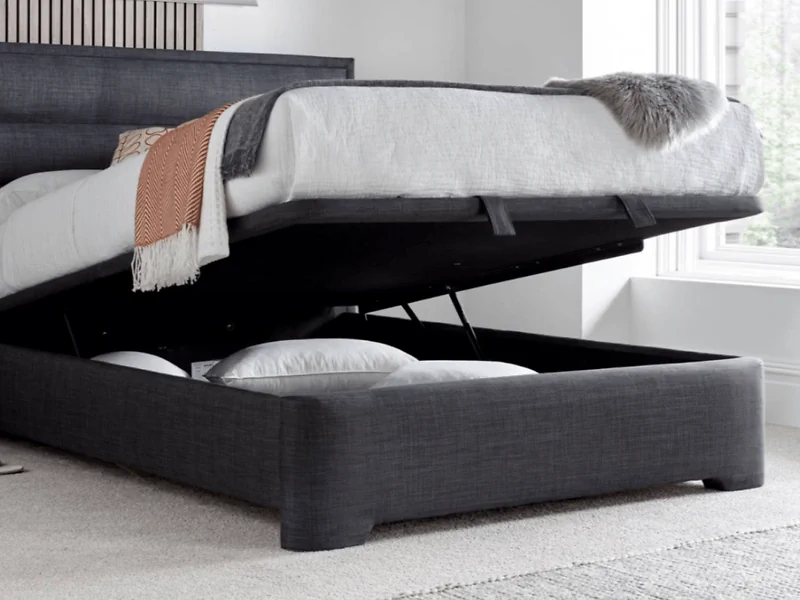 Kaydian Kirby Fabric Upholstered Ottoman Storage Bed Frame