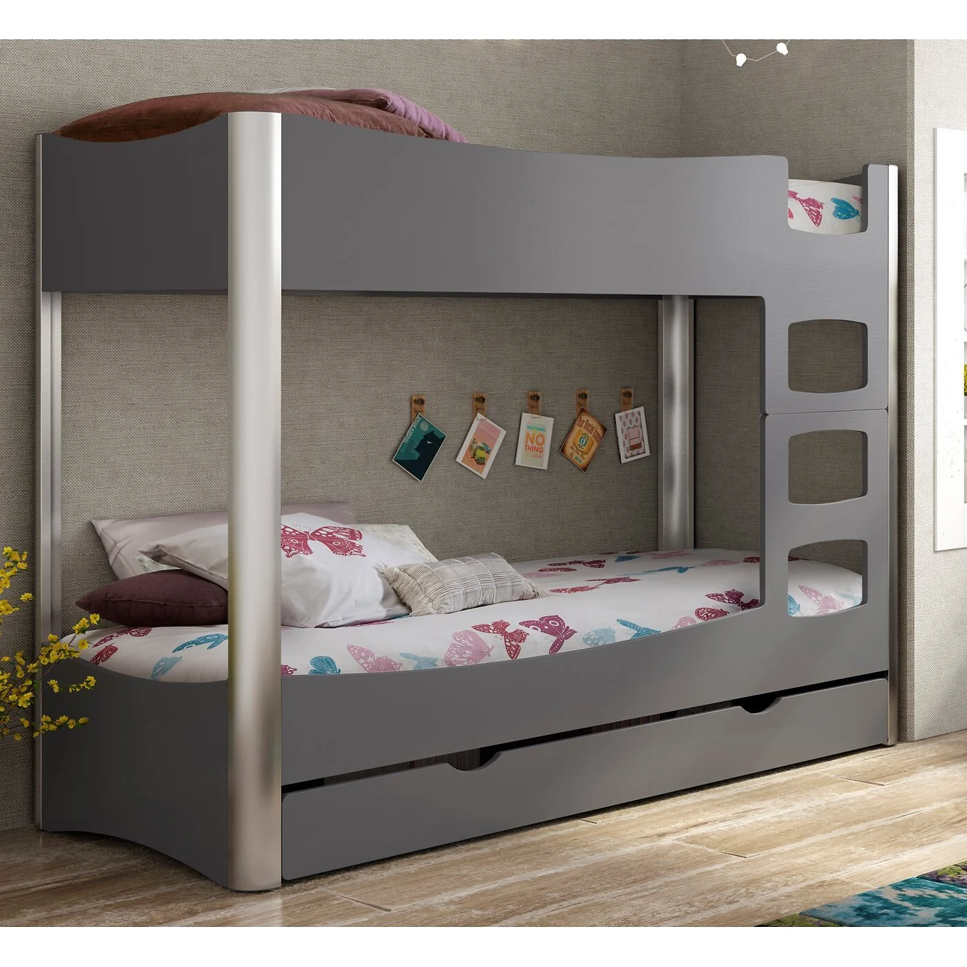 Mathy by Bols Childrens Bunk Bed in Fusion Design with Trundle or Storage Drawer