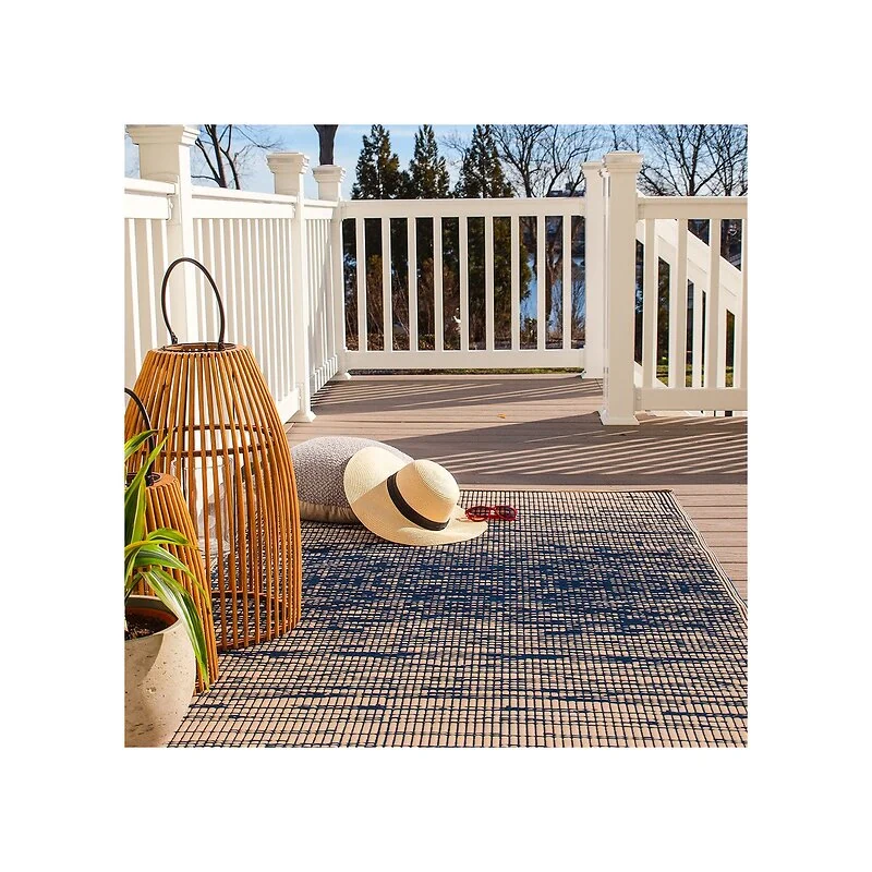 Fab Hab Brooklyn Outdoor Rug in Blue image 2