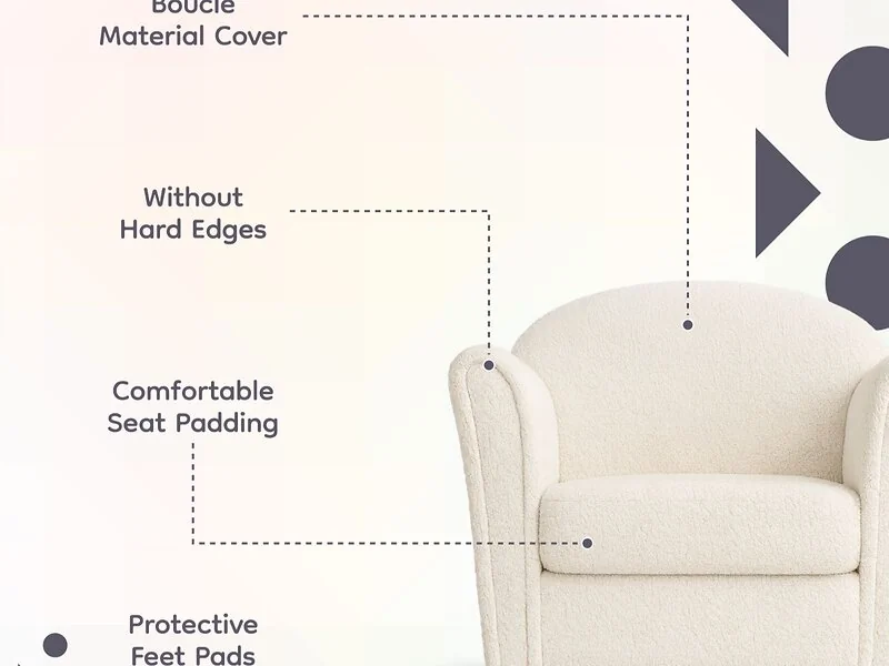 Kidsaw Lamb off-white children’s mini armchair