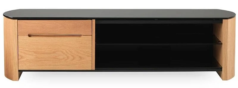 Dorel Finewoods Cabinet with 1 Drawer 1 Flap in Oak view 3