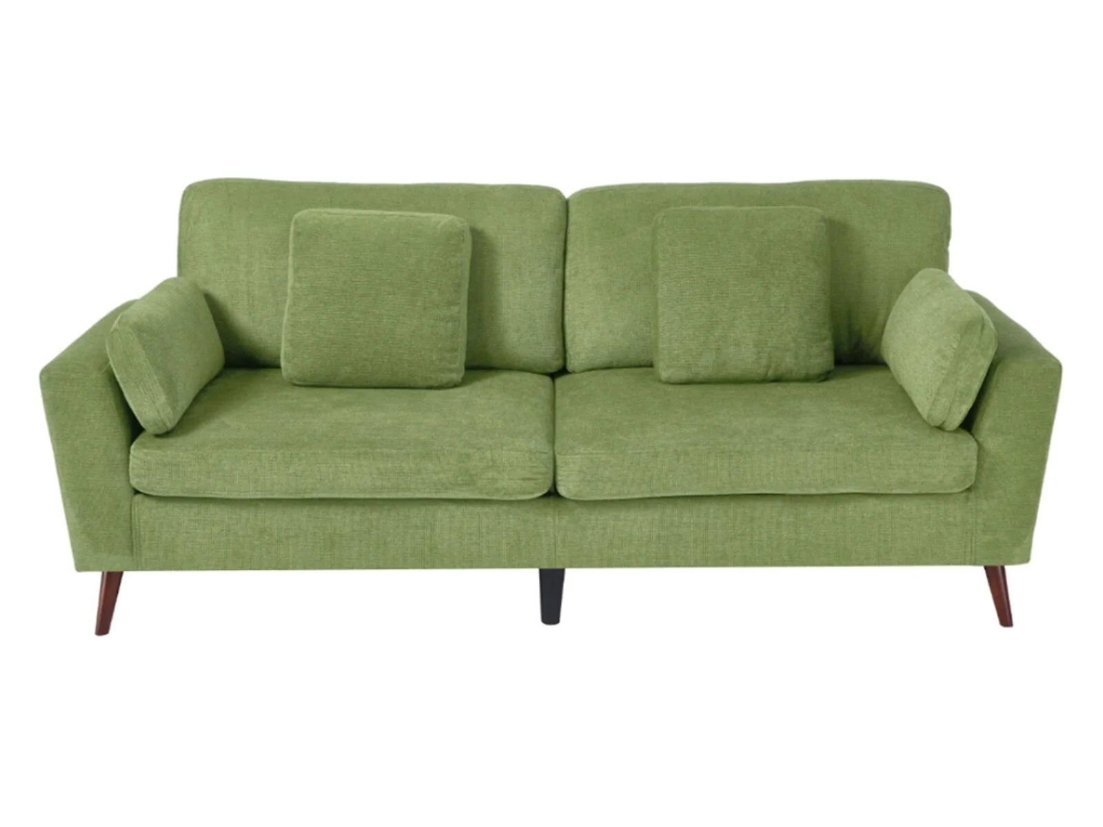 Living & Home 2 Seater Chenille Sofa with Cushions – view 2