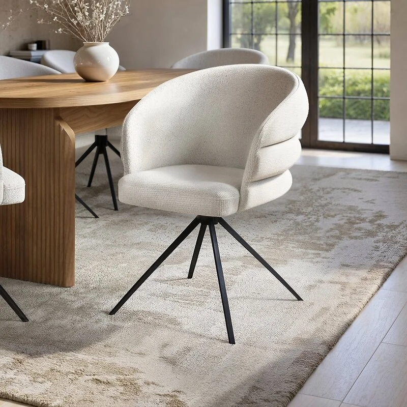 SOLACE+CO Varm Ribbed Dining Table with Bench & Eira Chairs Set image 3