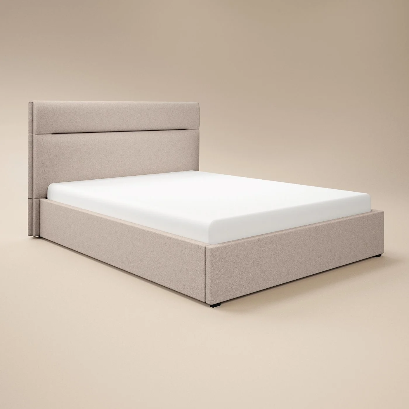 SOLACE+CO Nela Ottoman Bed Woven Fabric Beige image 6