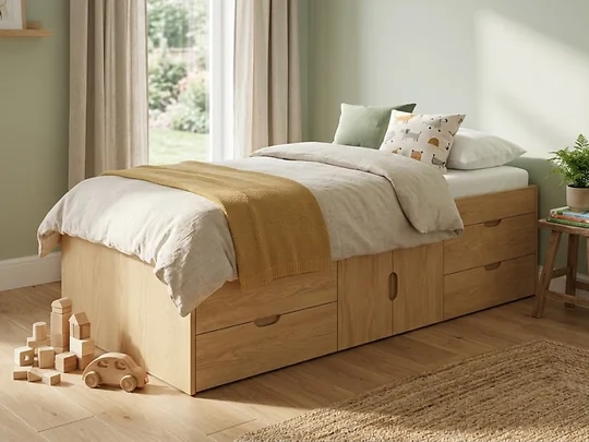 Kidsaw Captain’s 3ft single cabin bed with four storage drawers and central cupboard