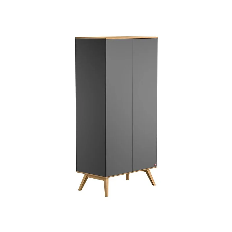 Vox Nature Double Wardrobe in Dark Grey & Oak image 2