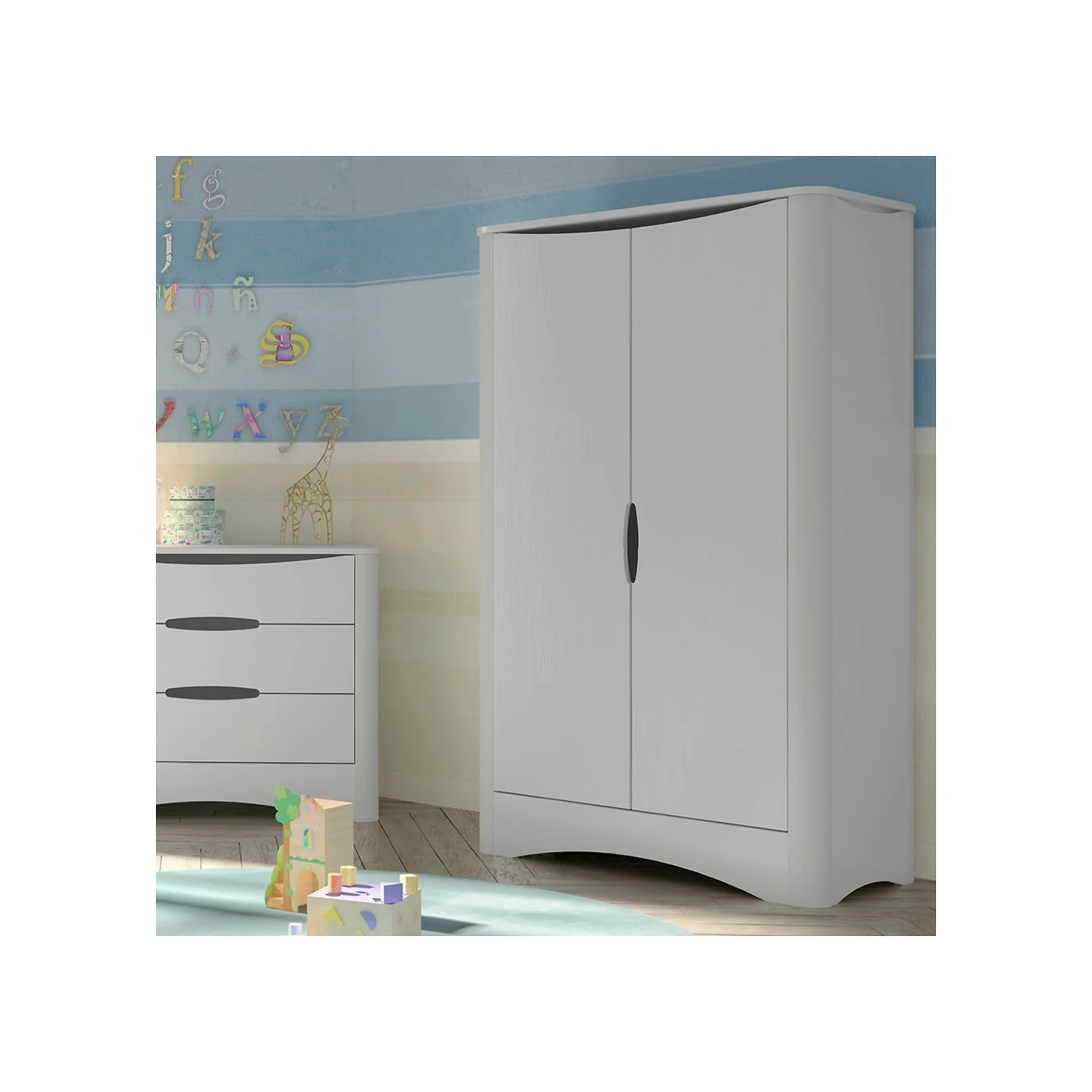 Mathy by Bols 2 Door Wardrobe in Fusion Design available in 26 Colours