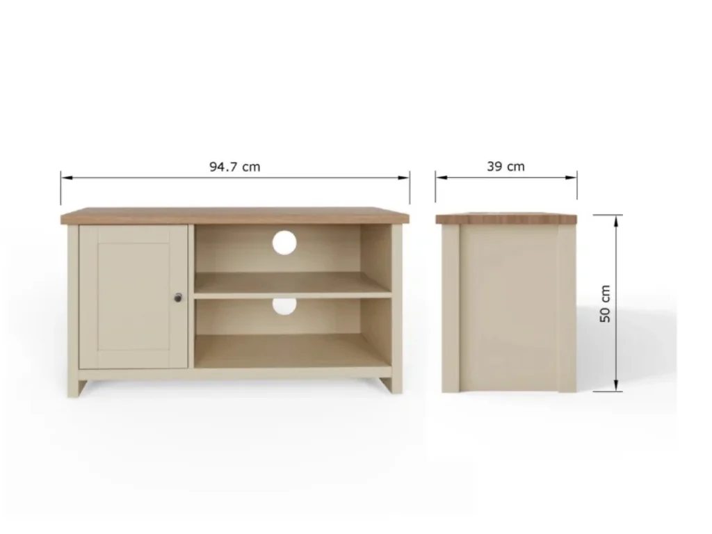 GFW Lancaster Small TV Cabinet with Shelves