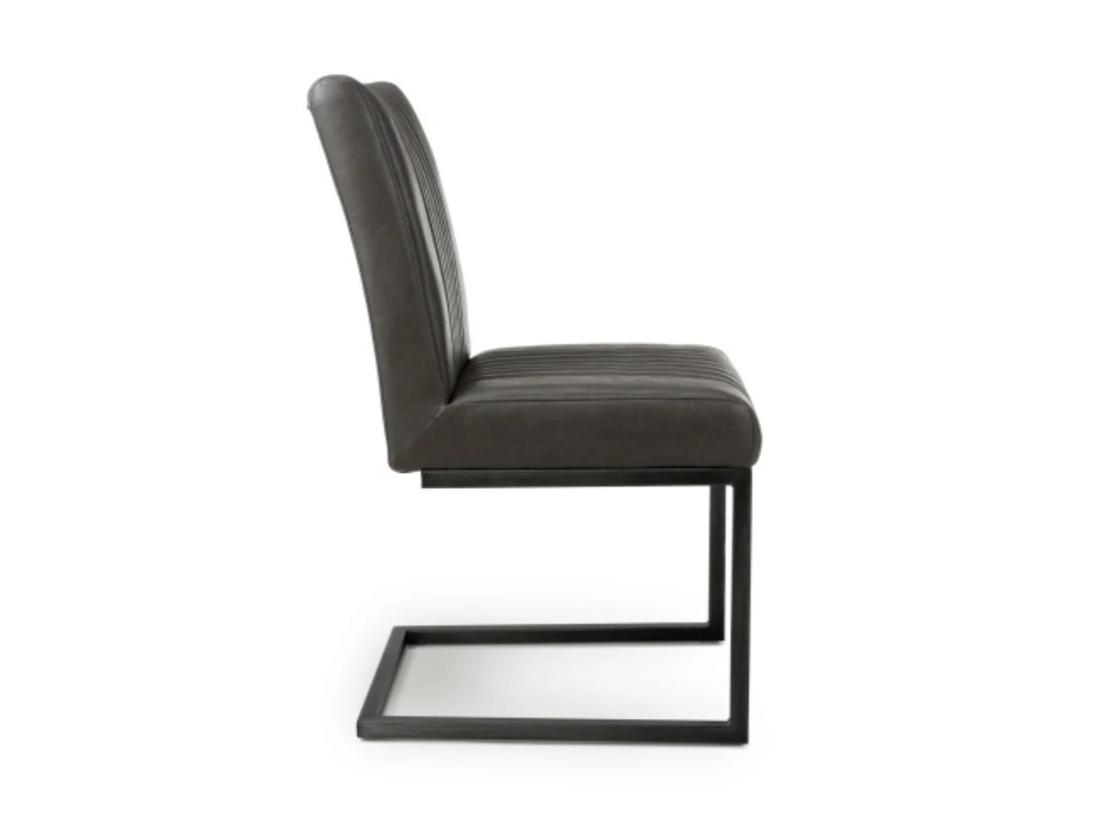 Archer Cantilever Leather Effect Grey Dining Chair (2 Pack) – view 4