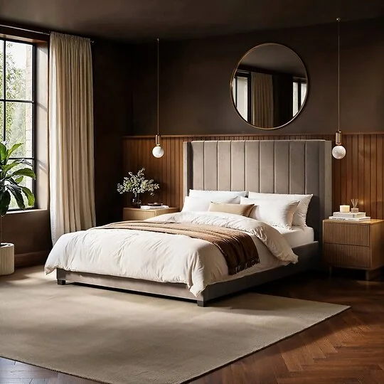 Flair Tiggy Beige Velvet Ottoman Bed with Winged Headboard