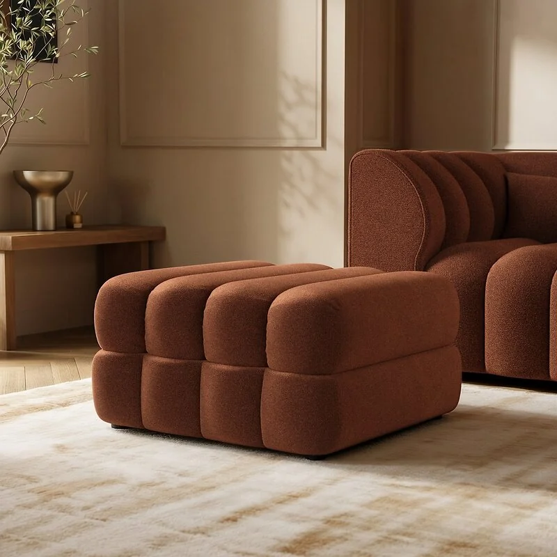 SOLACE+CO Halle Ottoman Storage Footstool
