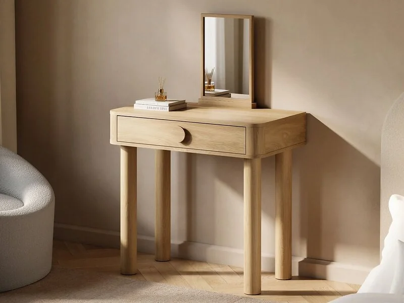 SOLACE+CO Remington Dressing Table with Mirror & Drawer – view 2