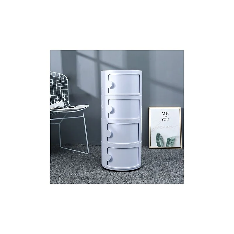 Living & Home Round Multi-tiered Drawer Storage Unit Organizer