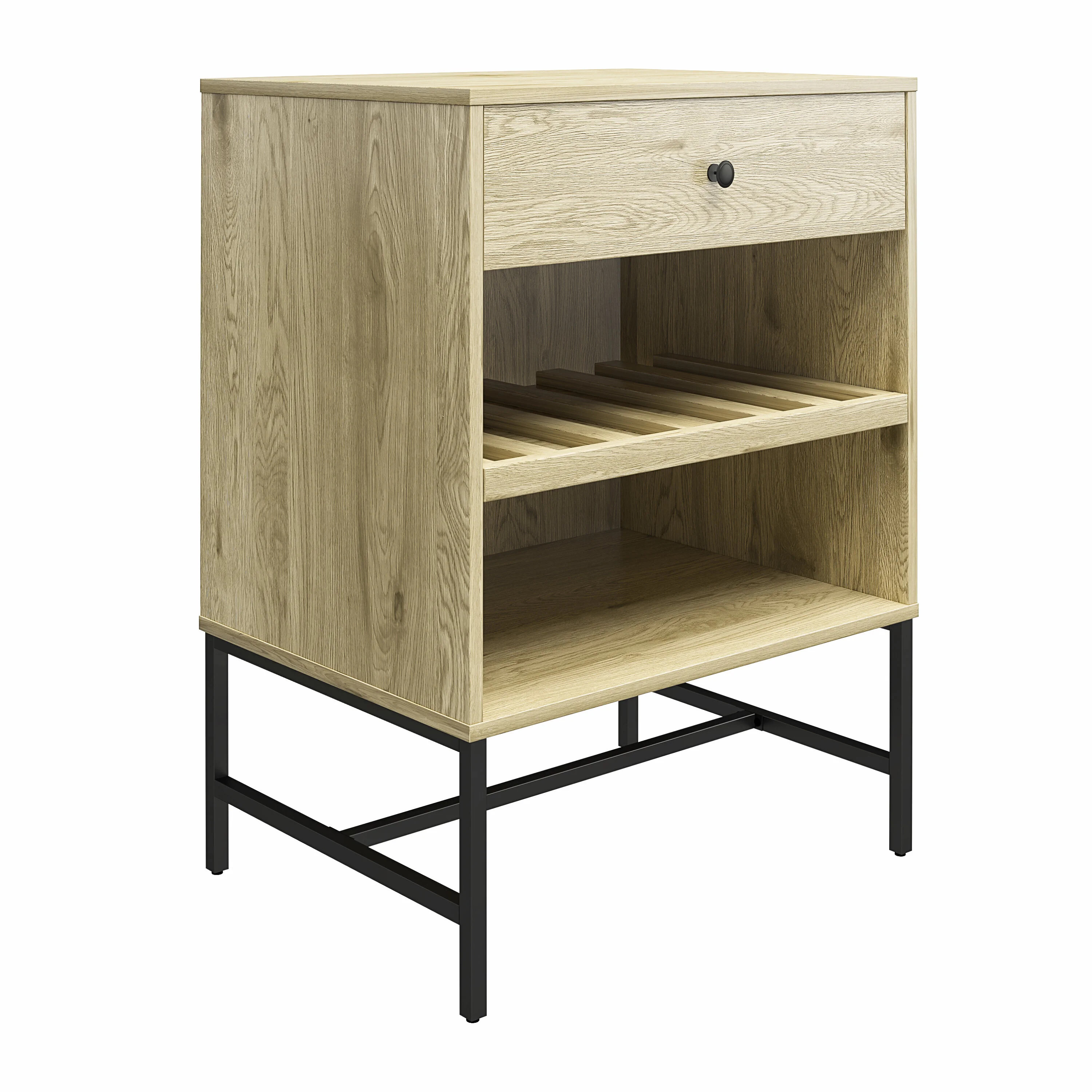 Dorel Tamlin Beverage Cabinet Linseed Oak