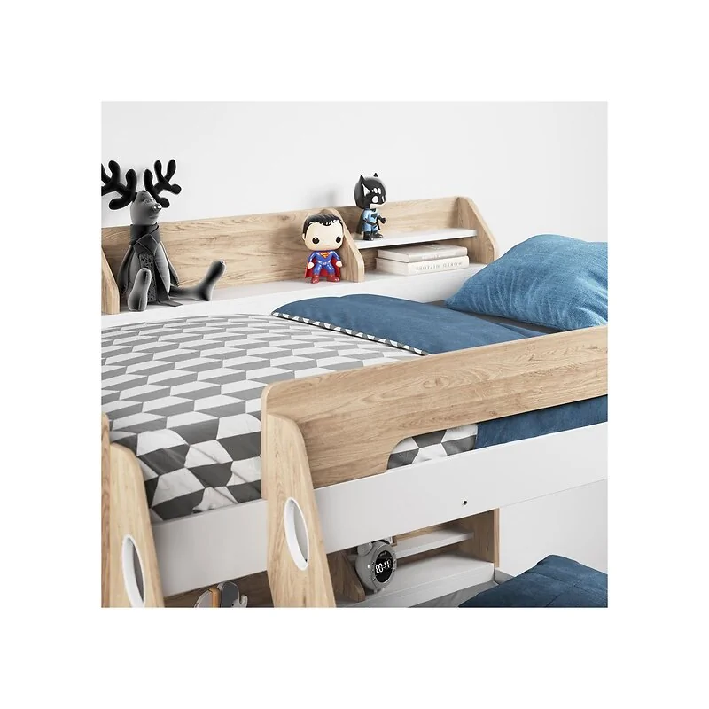 Flair Flick Triple Bunk Bed Oak image 3