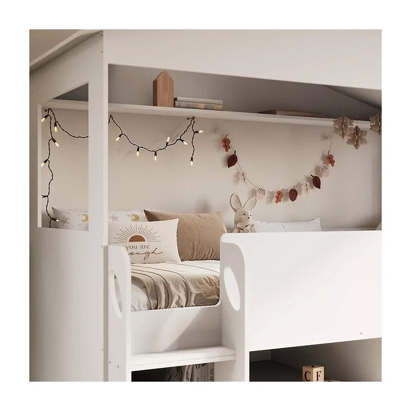 Flair Dreamland House Bed With Storage White and Oak image 3