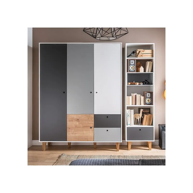 Vox Concept 3 Door Wardrobe in a Choice of 6 Colours