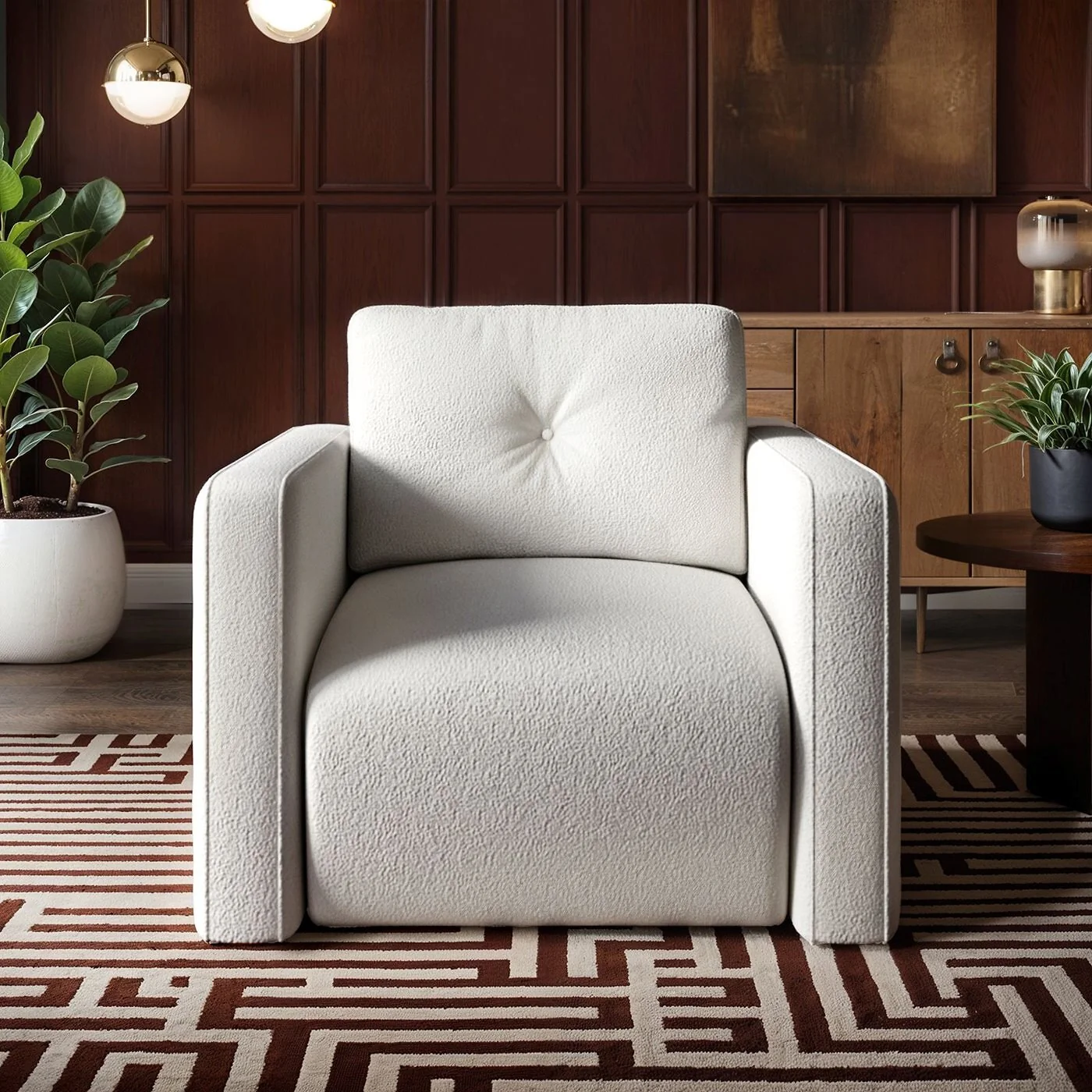 SOLACE+CO Wilfie Chenille Armchair