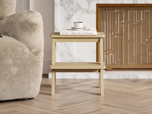 LPD Addie Black Stool Wooden Pine Accent Stool Matte Finish