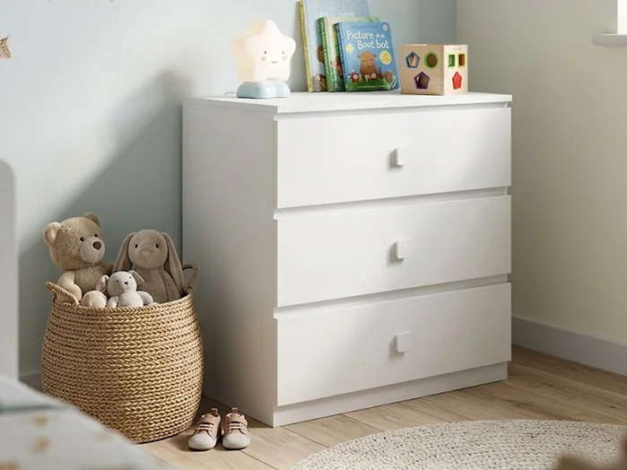 Kudl Coast Children’s 3 Drawer Chest White
