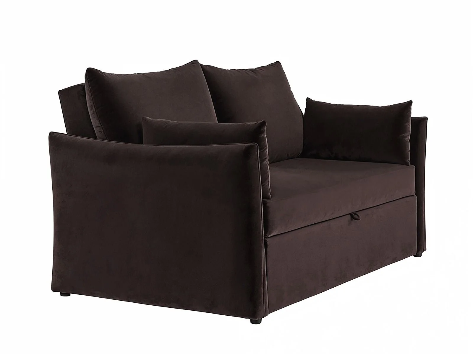 SOLACE+CO Skyler 2 Seater Sofa Bed Velvet Brown – view 6