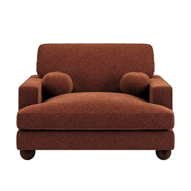 SOLACE+CO Addison Loveseat Burnt Orange Chenille image 4